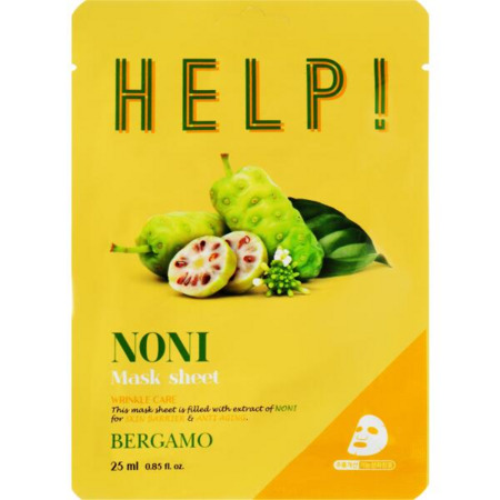 Bergamo Help Noni Mask Καταπραϋντική Υφασμάτινη Μάσκα Προσώπου 25ml