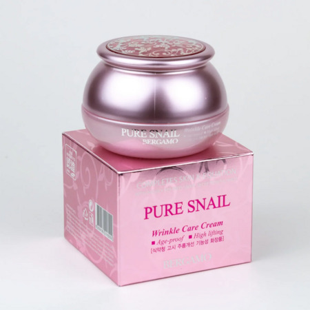 Bergamo Pure Snail Wrinkle Care Cream Κρέμα Προσώπου με Εκχύλισμα Βλέννας Σαλιγκαριού 50ml