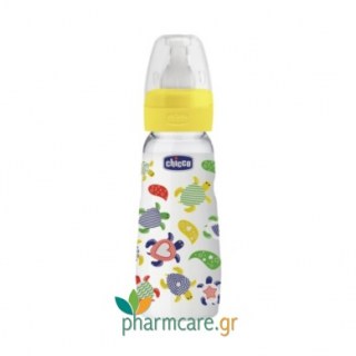 Chicco Μπιμπερό Γυάλινο Simply Glass με Θηλή Σιλικόνης από 0+ μηνών 240ml
