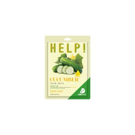 Bergamo Help Cucumber Mask Ενυδατική Μάσκα Προσώπου 25ml