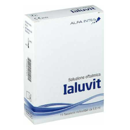 Alfa Intes Ialuvit Οφθαλμικές Σταγόνες με Υαλουρονικό Οξύ για Ξηροφθαλμία 15x0.6ml